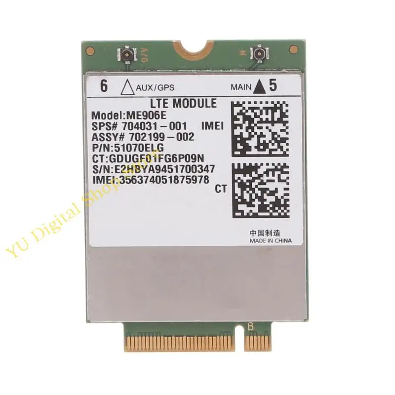 

96BA ME906E M.2 NGFF LTE / HSPA+ FDD 4G WWAN MODULE CARD 704031-001 / 740011-005 разблокирован для LT4112 ME906E