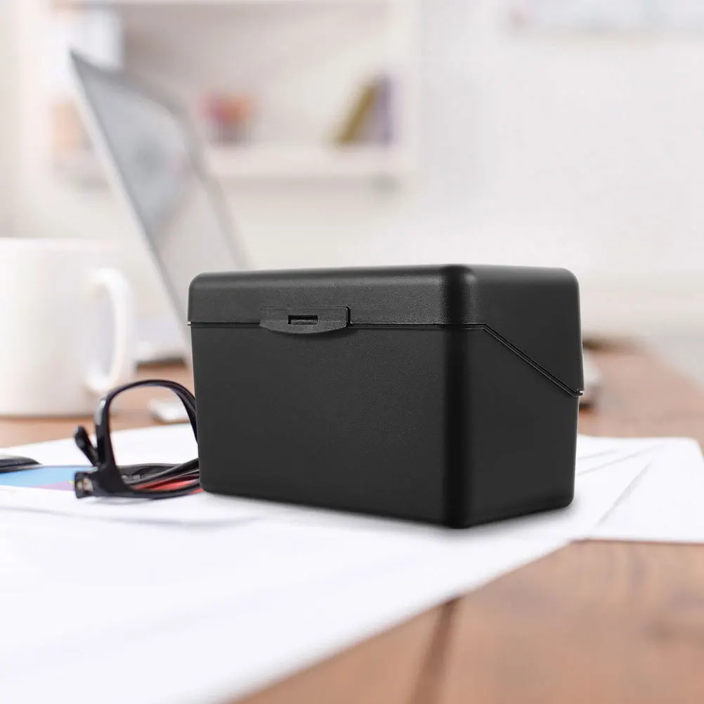 

2Pcs Desktop Business Card Box Organizer Storage Case for Office Accessories Client Record Cards Holder Portable Index Card
