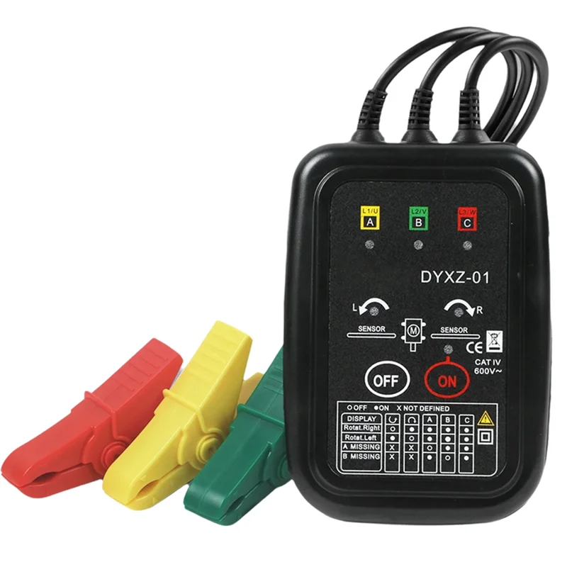 

New DYXZ-01 Voltage Indicator Tester/ Non-Contact Phase Sequence Detector Detector Meter LED Display 3 Phase Tester