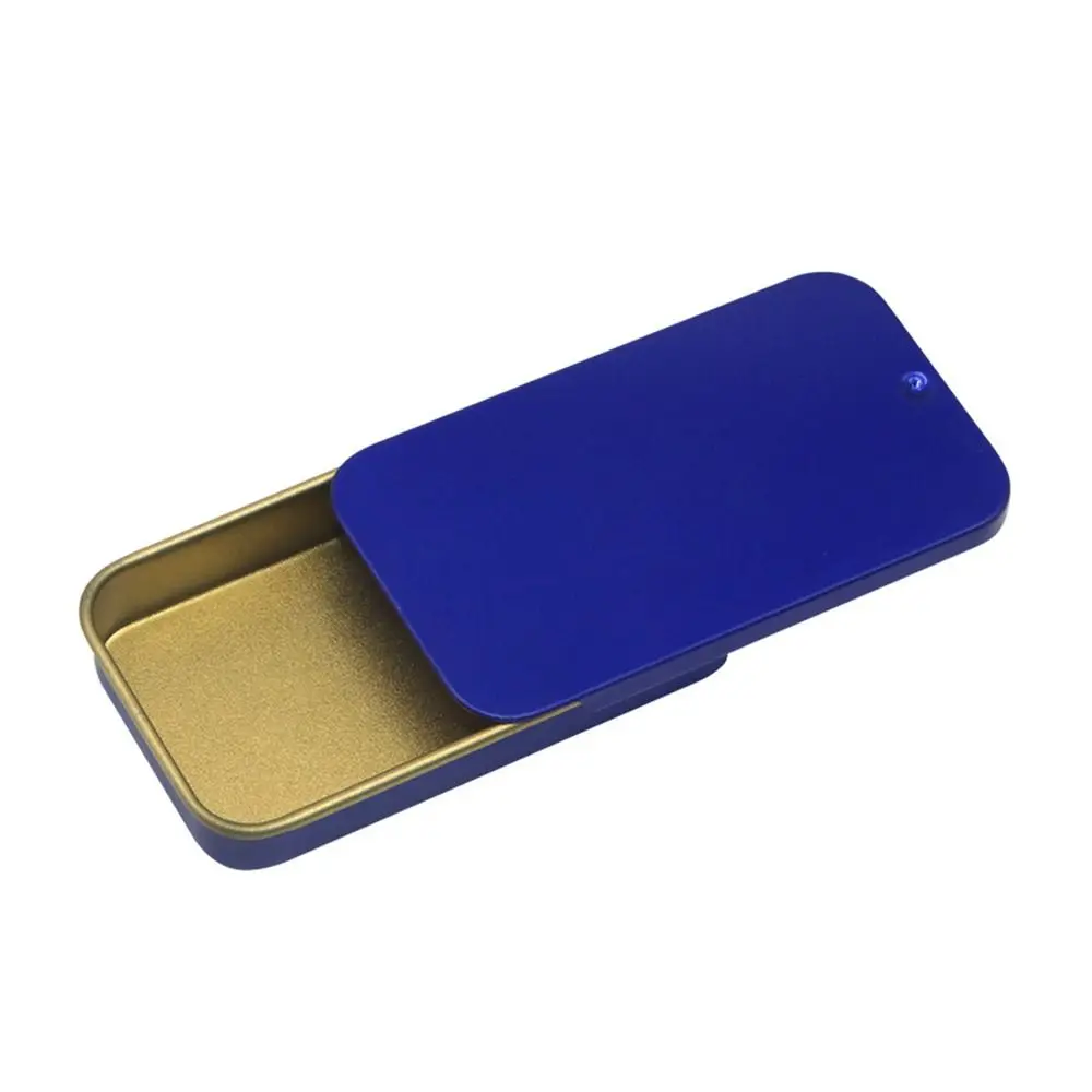 Rectangular Sliding Cover Push Pull Tin Box Candy Pill Aromatherapy Solid Ointment Drawer Type Small Iron Box Bird Training Tool