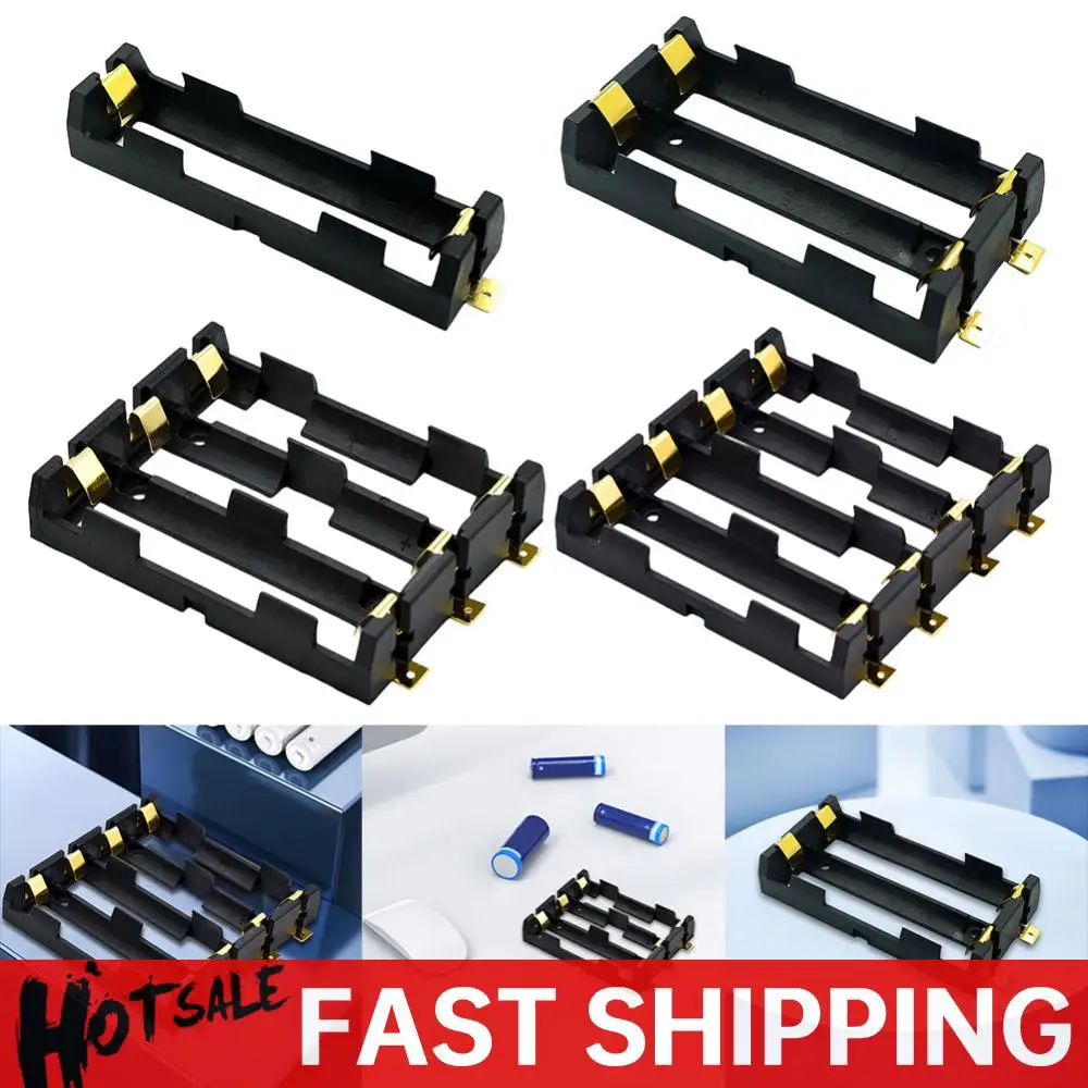 18650 SMT Battery Holder 18650 SMD Battery Box With Bronze Pins Rechargeable 18650 Battery Clip Holder Box Storage Case