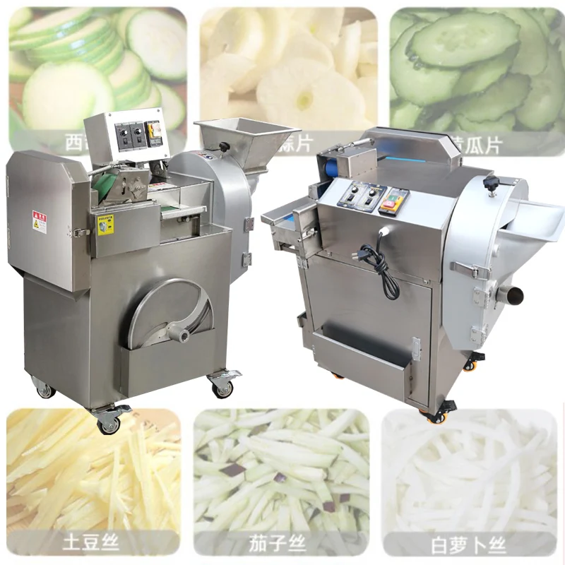 High Efficiency Multifunctional Vegetable Cutting Machine Commercial Fits Vegetable Cutting Needs Of Canteen And Food Preparatio
