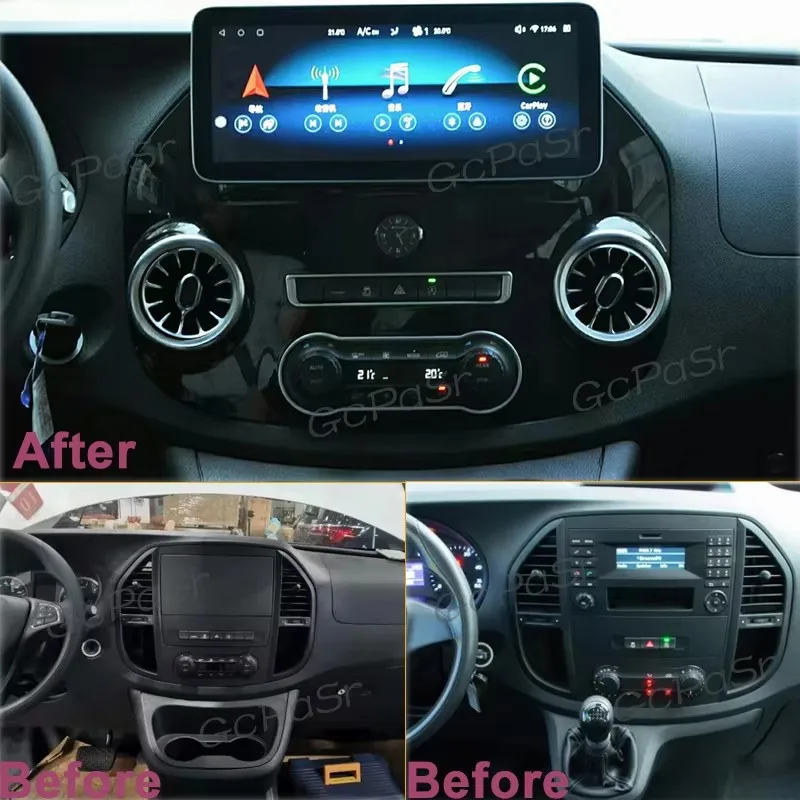 Car Android For Mercedes Vito W447 2014-2022 13 Inch Radio Stereo Multimedia Player 5G wifi GPS Navigation 1920*1200 7862 CPU BT