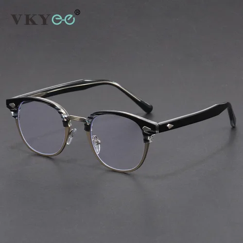 VICKY, nuevo, diseño redondo geométrico Retro Simple, montura grande, gafas de lectura antiluz azul, prescripción personalizable 1030