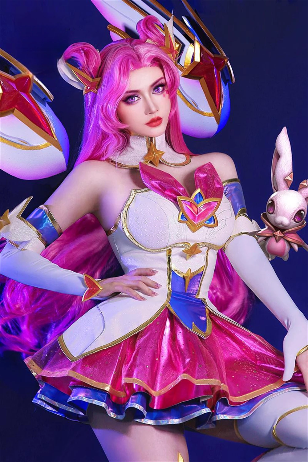 Agcos Lol Star Guardian Kaisa Cosplay Kostuum Vrouw Mooie Uniformen Spel Cosplay Jurk Full Sets Schoenen Pruik Kostuums Cosplay