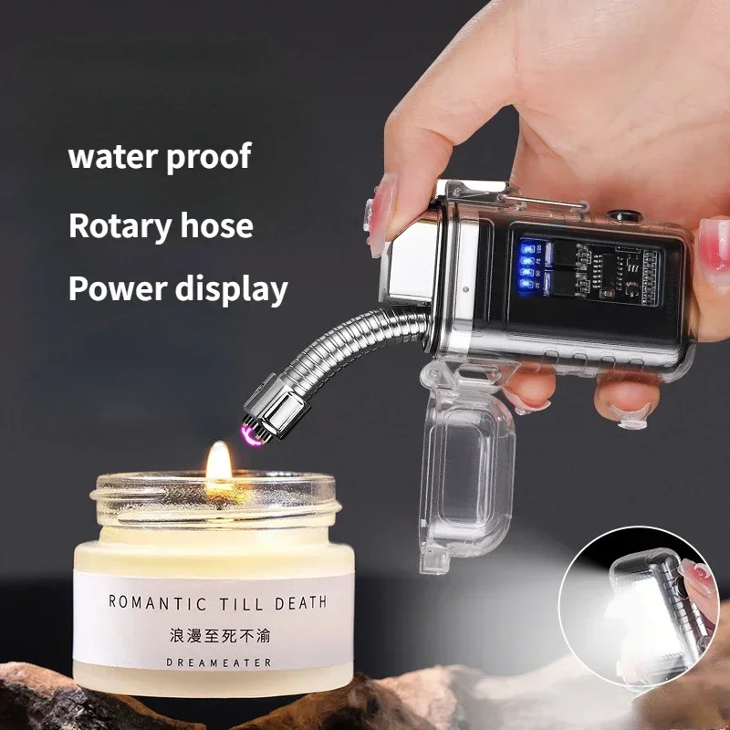 

2026 NEW USB Tape-C Waterproof Lighter Arc Plasma Lighter 360 Rotation Ignition Outdoor Camping Windproof Lighter Smoking