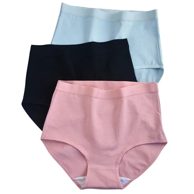 1 Pack Women's Cotton Panties High Waist Briefs Breathable Soft Full Coverage Plus Size Underwear Daily Wear Lingerie M-XXXL - Image 2