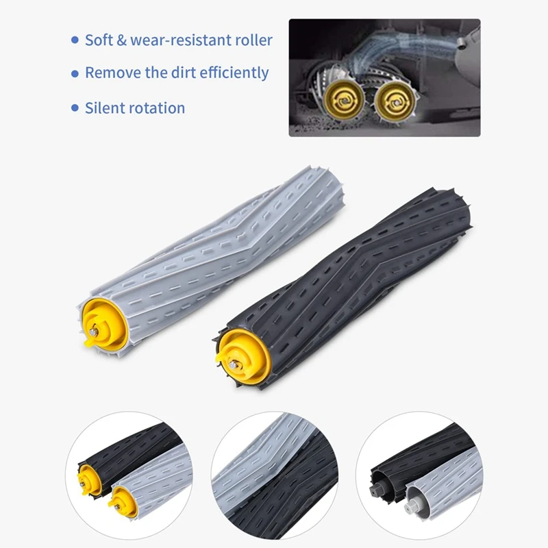 Spare Parts Accessories For Irobot Roomba 800 900 Series,Vacuum Cleaner Kit For Roomba, Rubber Brush, Filter, Side Brush