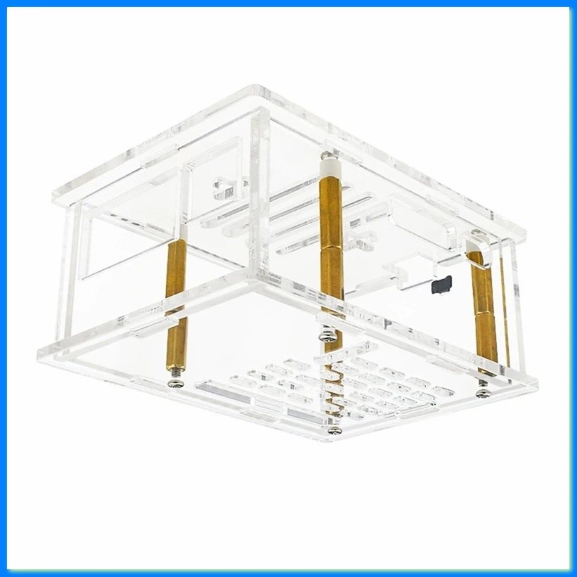 For 5 Case, Acrylic Protective Enclosure Adaptation Heat Sink, Transparent Protective Shell-A19I