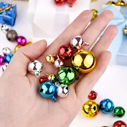 6-14mm Aluminum Christmas Jingle Bells Loose Beads Small For Festival Party Xmas Tree Decor DIY Crafts Accessories 20/30/50pcs