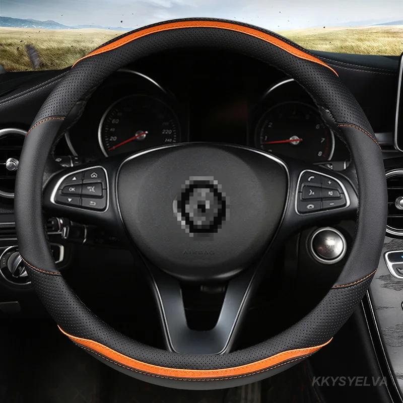 Steering Wheel Cover For Renault Scenic Clio Laguna 2 3 4 5 Kangoo Fluence Megane Trafic Talisman Twingo Kaptur Car Accessories