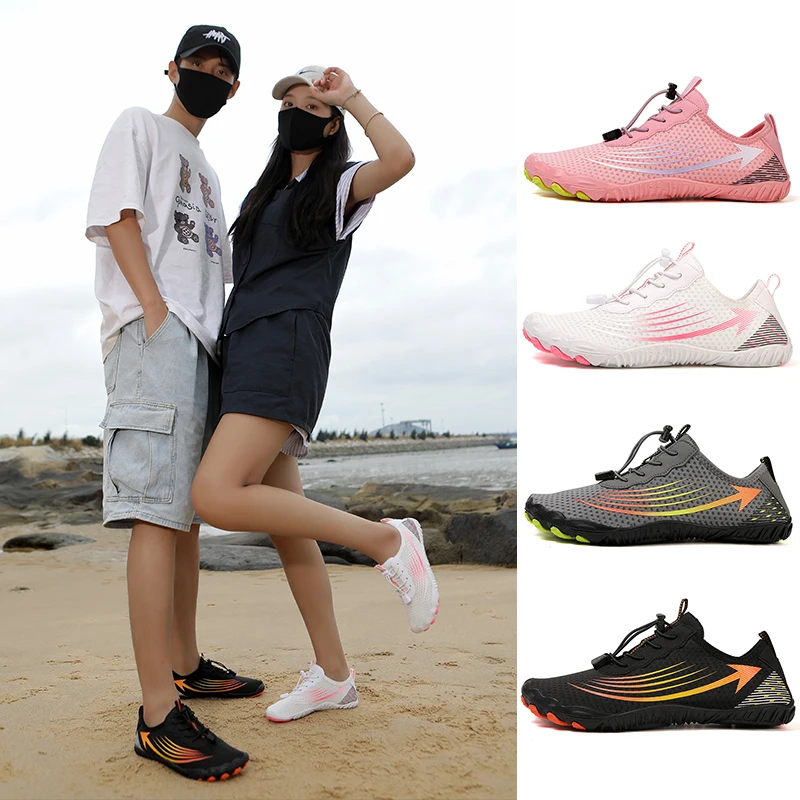 New 2025 Men Quick Dry Beach Aqua Shoes Indoor Gym Footwear Water Shoes Unisex Barefoot Five-Fingers Wading Sneakers Large Size