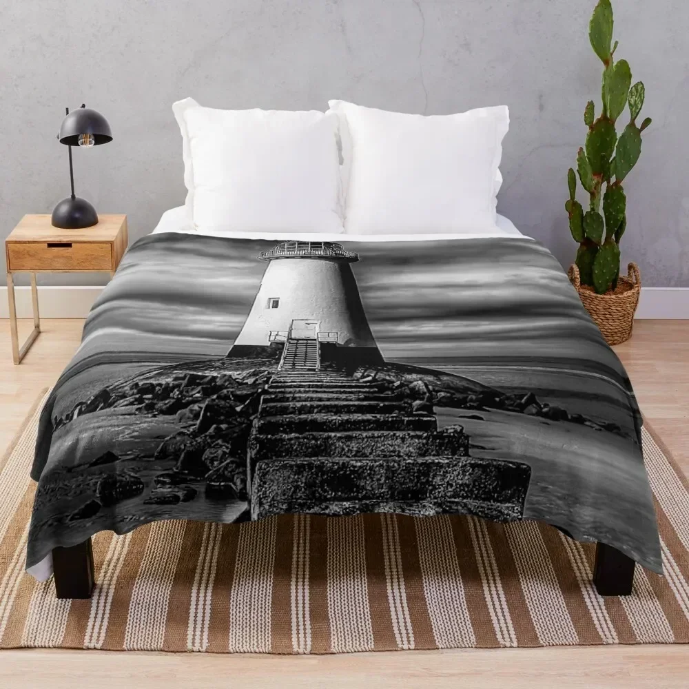 Talacre Lighthouse Point of Ayre Wales Throw Blanket Thins blankets ands For Sofa Thin Soft Plush Plaid Blankets