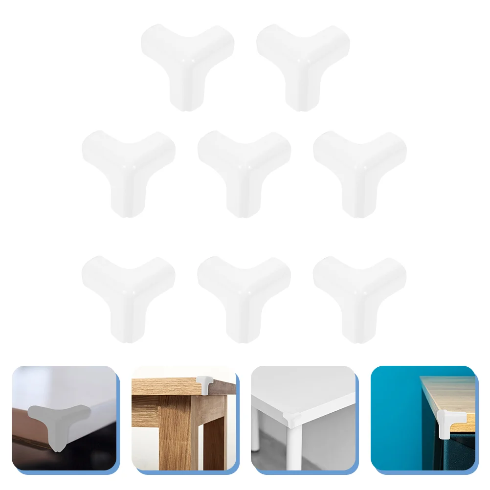 8 Pcs T-shaped Protective Corner Safety Covers Protectors for Furniture Thicken Baby Proofing Guards Bumper Silica Gel