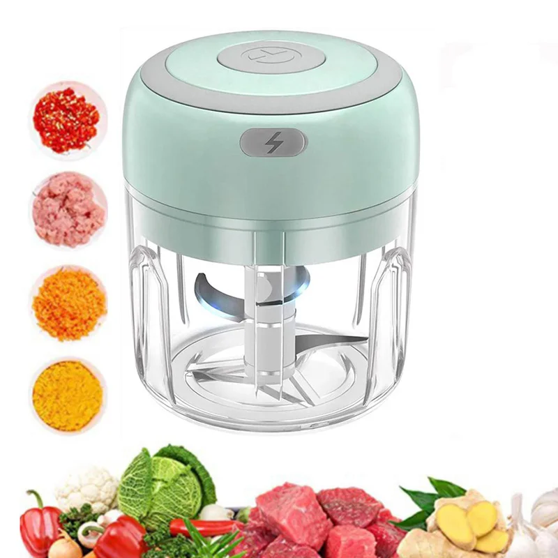 

Electric Garlic Masher Small Rechargeable Portable And Cordless Mini Electric Garlic Chopper With Stainless Steel Blade