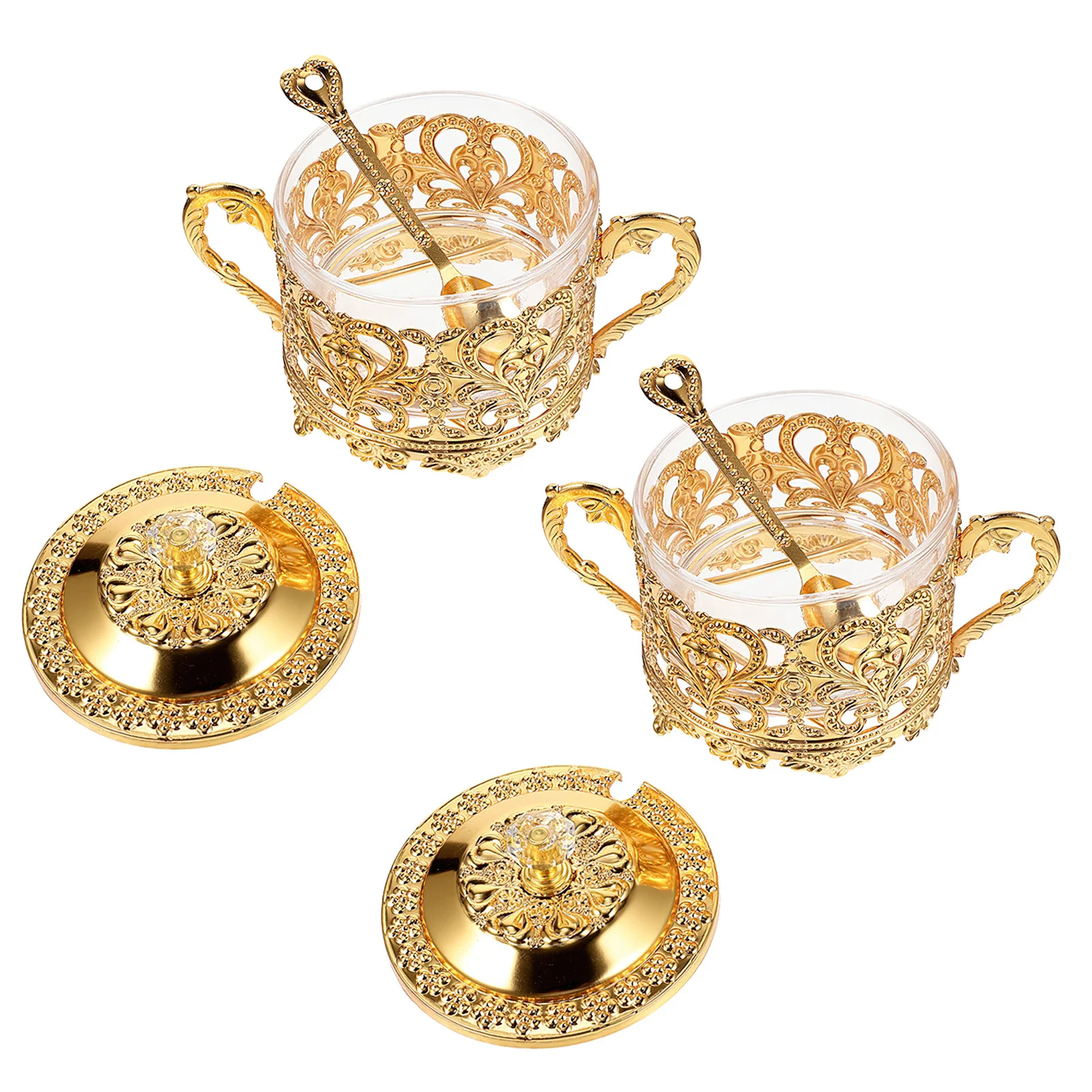 

2 шт., бытовая банка для специй, железный контейнер для хранения, портативный кухонный контейнер для приправ, соли, сахара, перца, специй