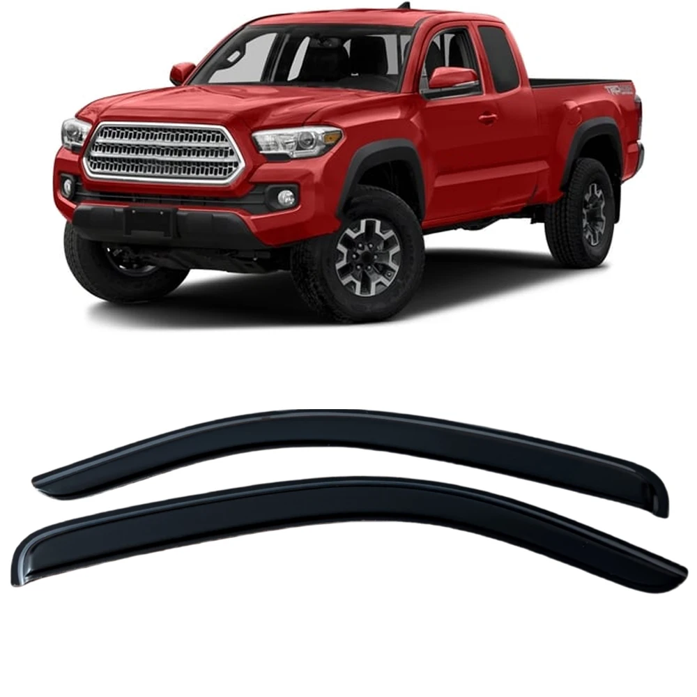 

Window Visor for TOYOTA TACOMA ACCESS CAB 2016 2017 2018 2019 2020 2021 2022 2023 Wind Deflectors Rain Guards Door Visor Vent