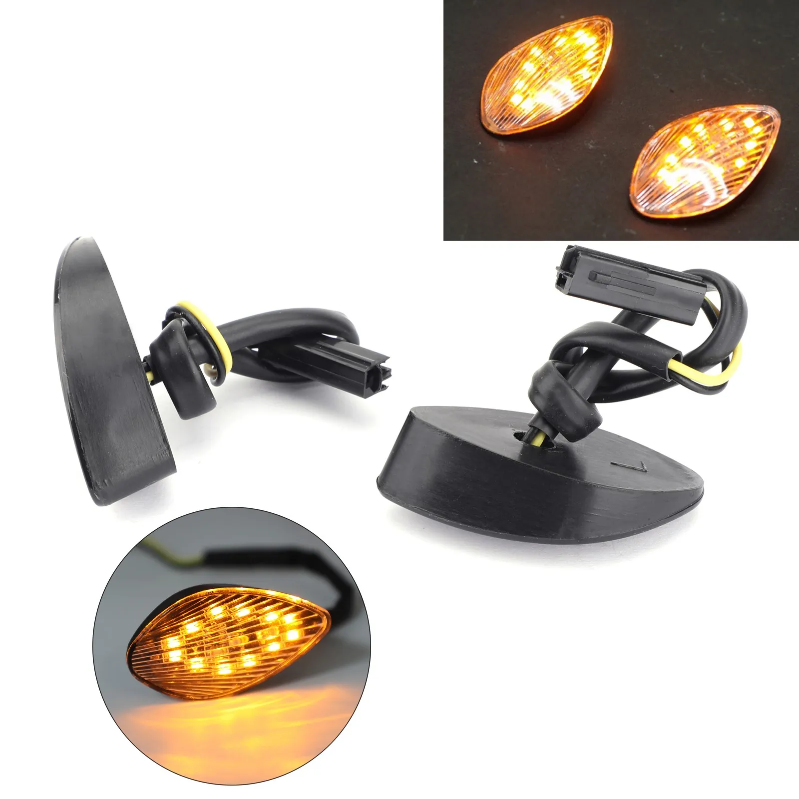 Artudatech Clear Turn Signals For Honda CBR 1000 RR Flush Mount 2004-2005
