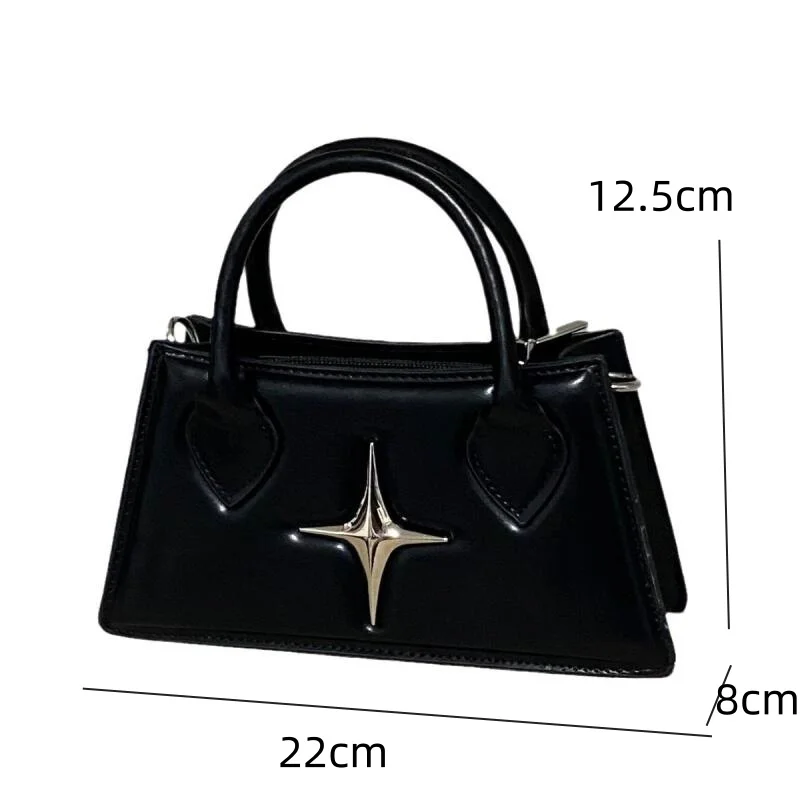 Nowe modne torby damskie torby podręczne torby na ramię w kształcie gwiazdy małe torby kwadratowe czarny Trend rozrywka wszechstronne torby Crossbody