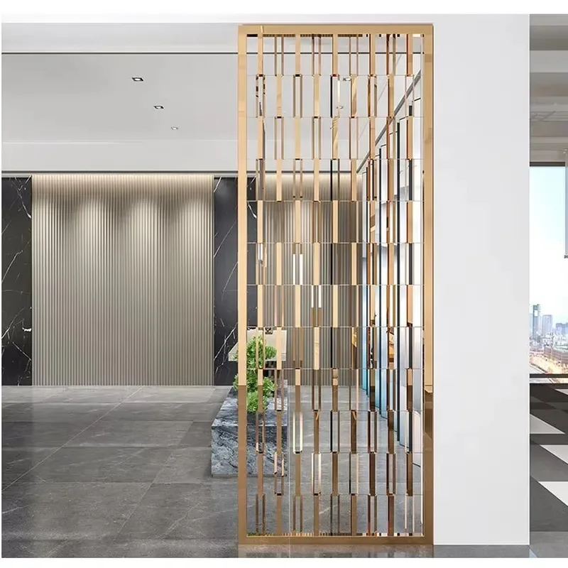 Custom Design Metal Perforated Panel Decorative Laser Cutting Screen Lobby Partition Decorative Partition Room Partition