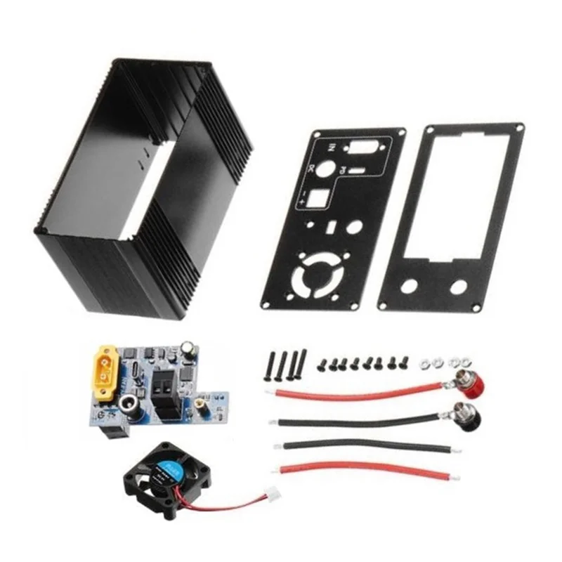 AT02-2X Aluminum Alloy Multiple Interfaces DIY Shell Kit For XYH3606 CNC DC Buck Boost Converter, Case And Driver