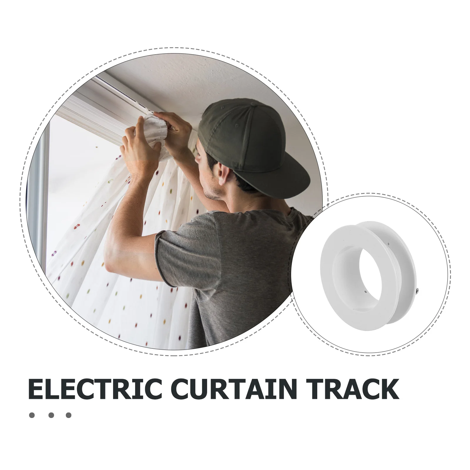 مسار الستارة الكهربائية، جزء بديل لحزام الرفع الآلي الهادئ، جزء بديل بكرة الحبل الذكي، سكني تجاري عالي التحمل #2