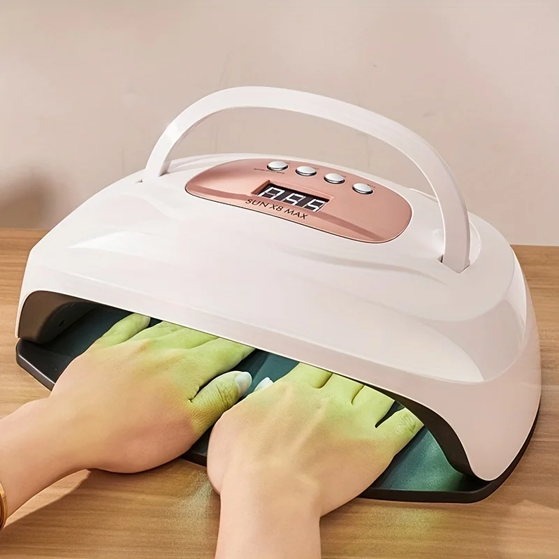 

UV LED Nail Lamp 220W,UV Nail Dryer Gel Polish Light,With 4 Timer Setting,Nail Polish Curing Gel LED Dryer,2 Hands Available