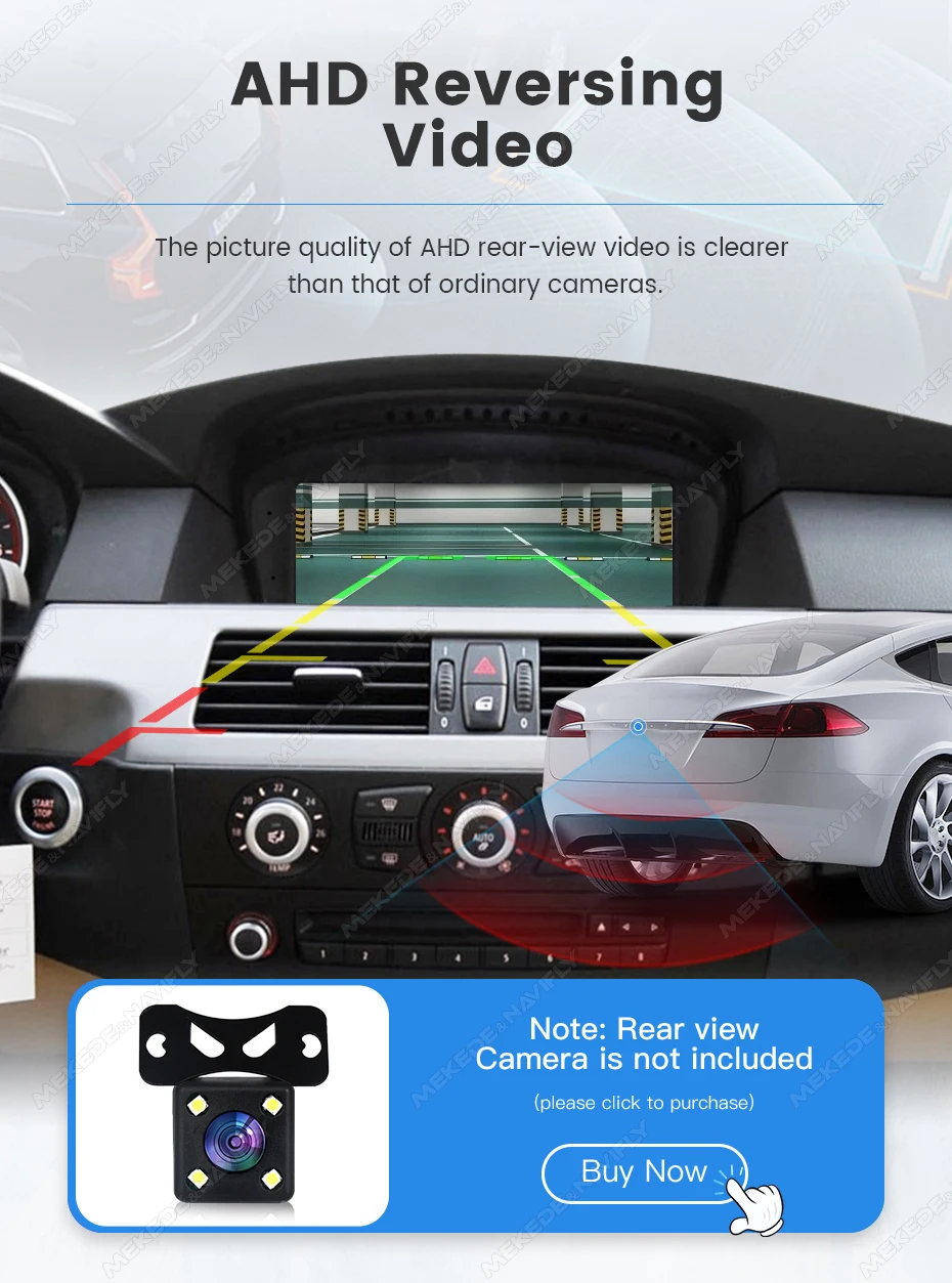 MEKEDE Autoradio für BMW 3er 5er Serie E60 E61 E63 E64 E90 E91 E92 E93 CIC CCC GPS Navigation Carplay Android Auto Multimedia-Einheit – Detail 23