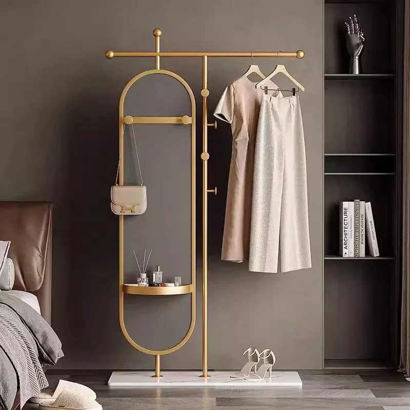 Floor-to-ceiling mirror Full-body mirror Rotating integrated multi-function high-value hanger