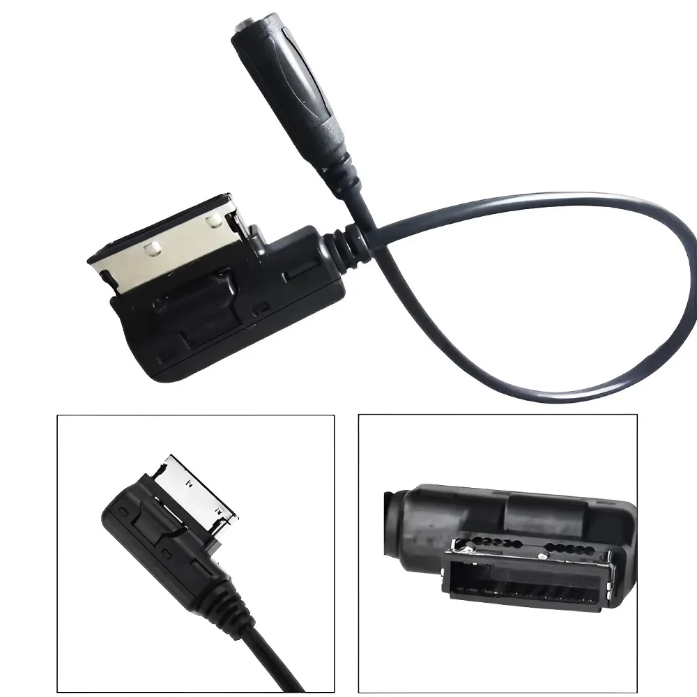 1 unidad de adaptador de cable de interfaz de audio hembra de 3.5 mm a interfaz AMI Media AUX IN para Volkswagen Audi