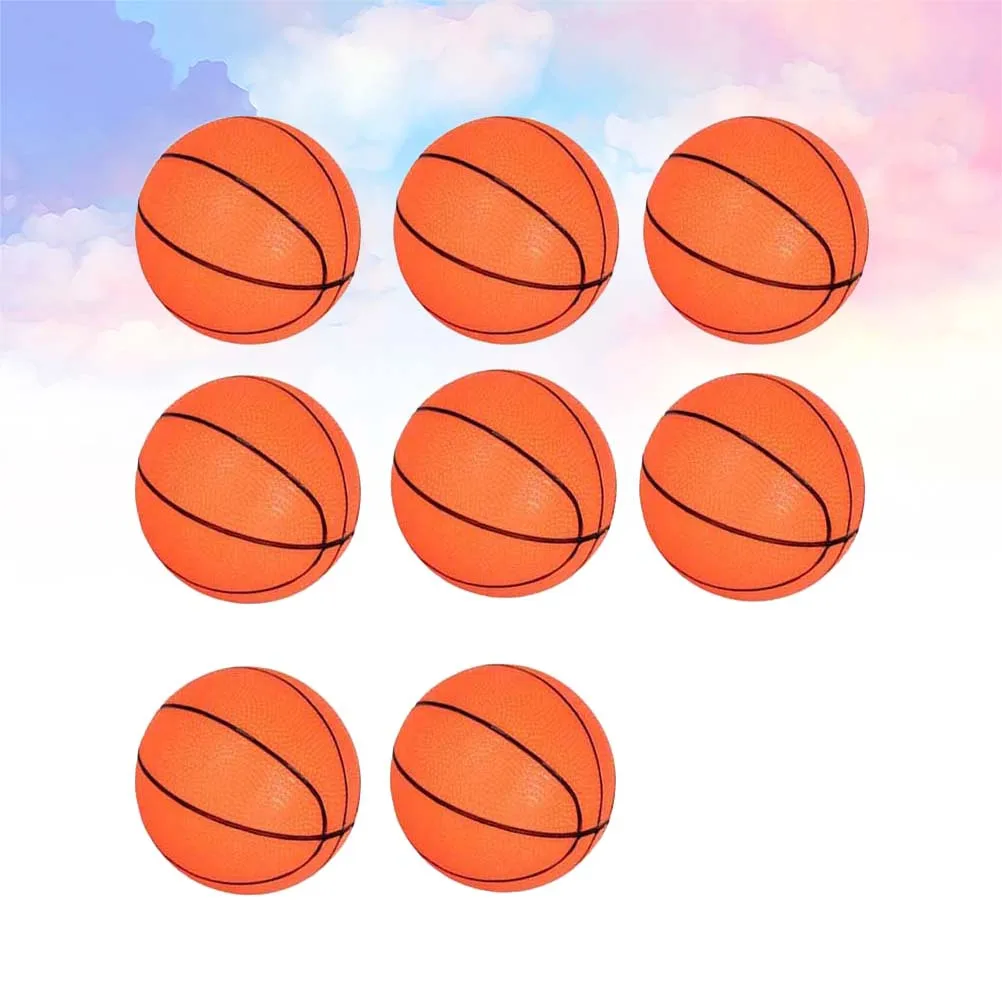 9-teiliges aufblasbares Basketball-Set, 10,2 cm, Mini-Hüpf-PVC-Ball für Kinder, Outdoor, Indoor, Spielen mit Pumpe, langlebiges Geschenk, Sportspiel