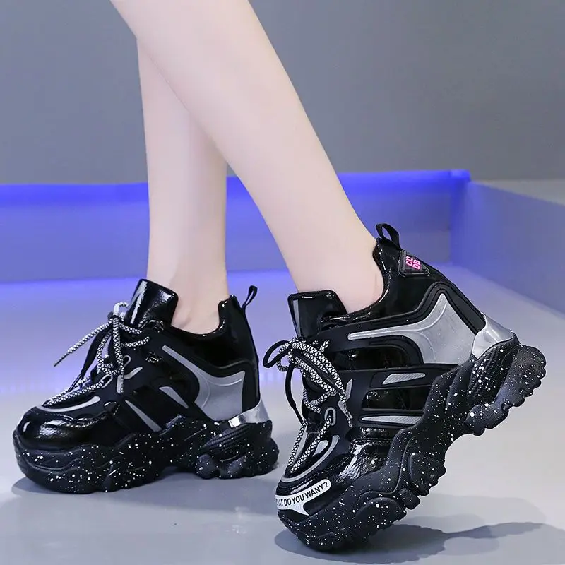 2025 نساء خريف شتاء أحذية رياضية كاجوال كعب مخفي نعل سميك منصة متعددة الاستخدامات أحذية أبي #6