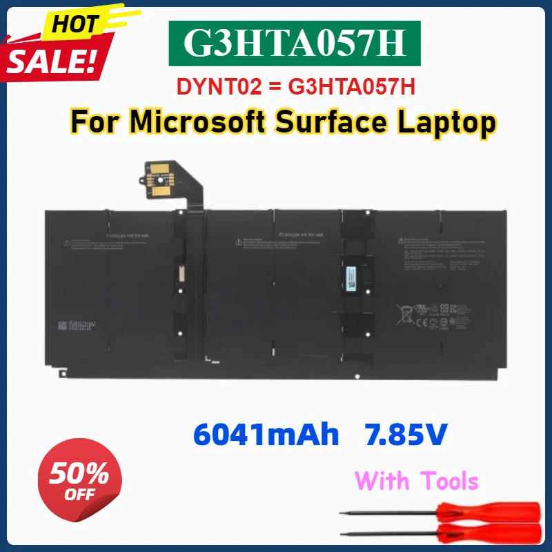 

G3HTA057H DYNT02 Laptop Battery For Microsoft Surface Laptop 3/4/5 1867 1868 1872 1873 1958 1959 1978 1979 1950 1951 1952 1953