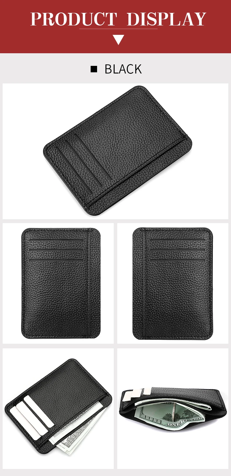 1 stücke frauen Kurze Ultra Dünne Mini Mode Bank Karte Kreditkarte Halter Brieftasche Einfache PU Leder Karte Halter – Detail 8