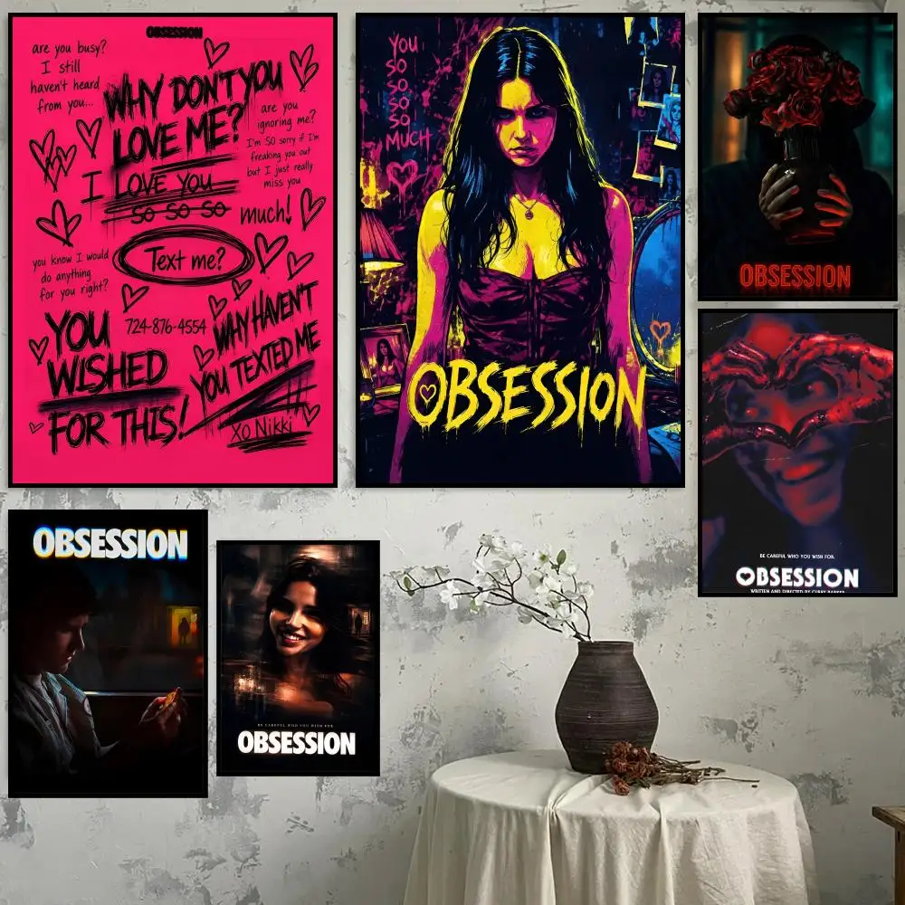 O-Obsession Movie Painting Calligraphy Canvas Poster Art for Bedroom Living Room Home Decor Decals Gift HD Wall Decoration