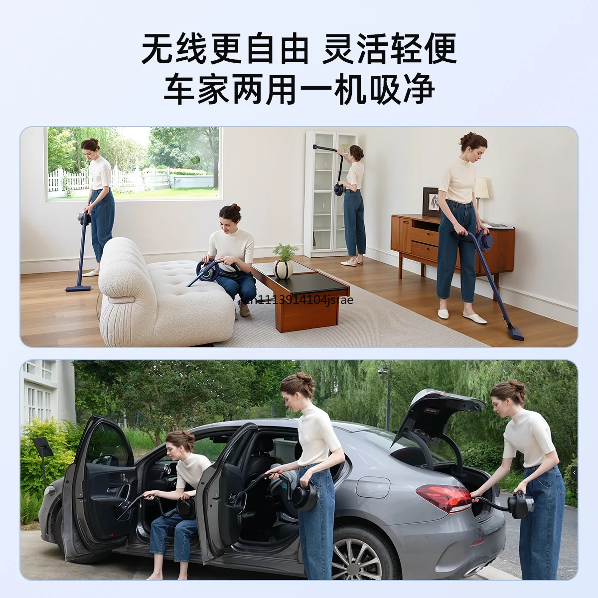 Wireless Handheld Vacuum Cleaner, Super Suction Portable Vacuum for Home, Car & Pet Hair Cleaning