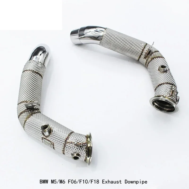 Section High flow Pipes branch downpipe Exhaust Pipe with for M5/M6 F06/F10/F18 2012-2016