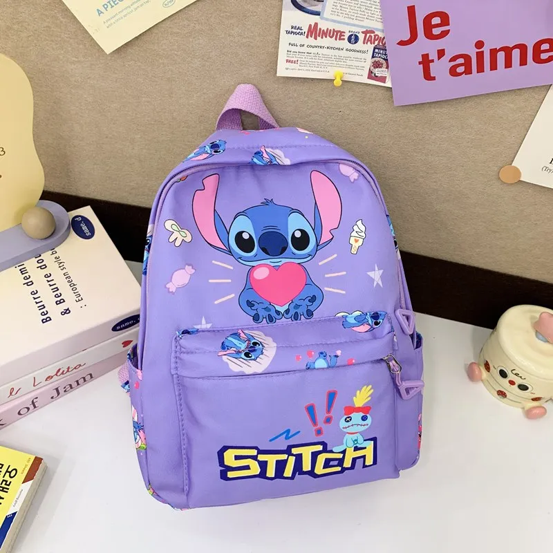 حقيبة ظهر ستيتش، حقيبة نهارية للطلاب، حقيبة مدرسية خفيفة الوزن، أشرطة كتف قابلة للتعديل، إغلاق بسحاب للموسم المدرسي والاستخدام اليومي