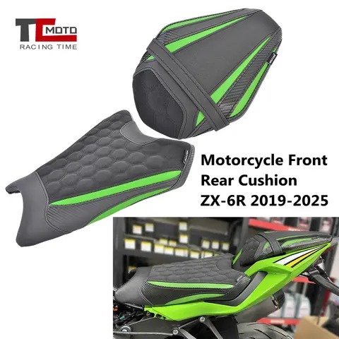 ZX6R 2025 오토바이 라이더 승객석 시트 커버 Kawasaki ZX-6R 2019-2024 ZX 6R 뒷좌석 쿠션 패드 액세서리