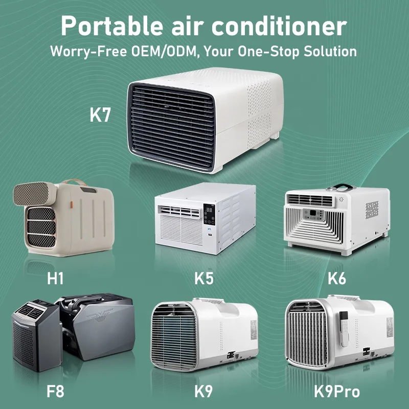 Room Air Conditioning Quiet Remote Control Cooling Only Mini Portable Air Conditioners for Kitchen Cabinet