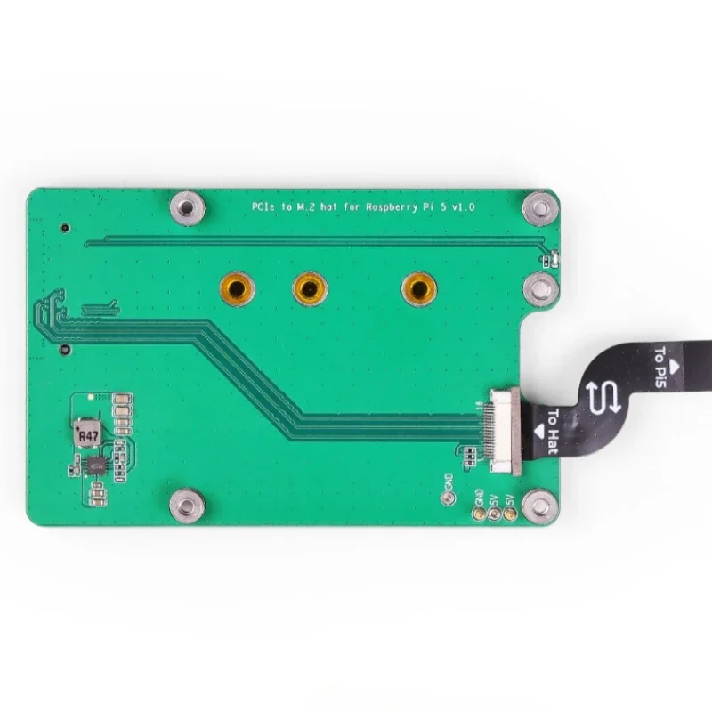 PCIe to M.2 hat for Raspberry Pi 5, Support NVMe SSD, Support Hailo8/8L