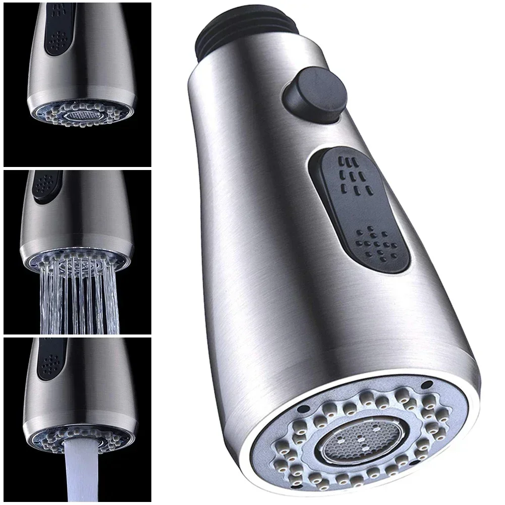 Kitchen Faucets Faucet Sprayer Head Home Spray Shower Head Sprayer Brushed 1pcs Durable Kitchen Spare Brand New