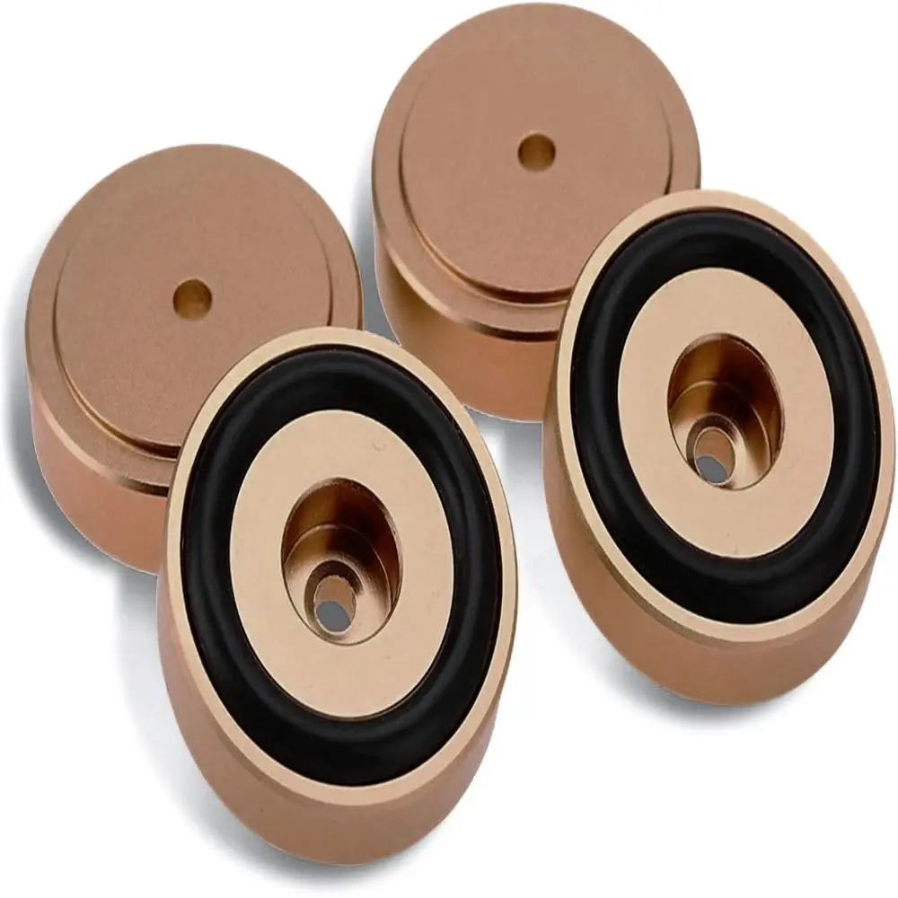 Durable Gold Cutting Board Feet 40 * 10mm Aluminium Alloy Anti Vibration Feet Amplifier Feet Speakers