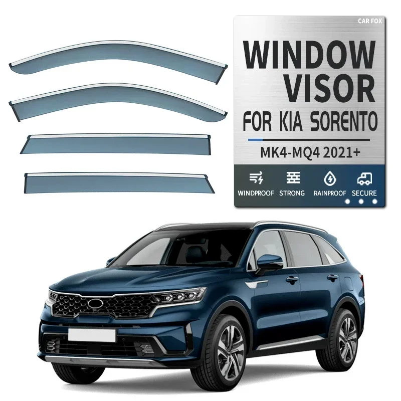 

For KIA SORENTO MK4 MQ4 2021+ Window Visor Vent Shades Ventvisor Wind Deflectors Visors Rain Visor Body Kit