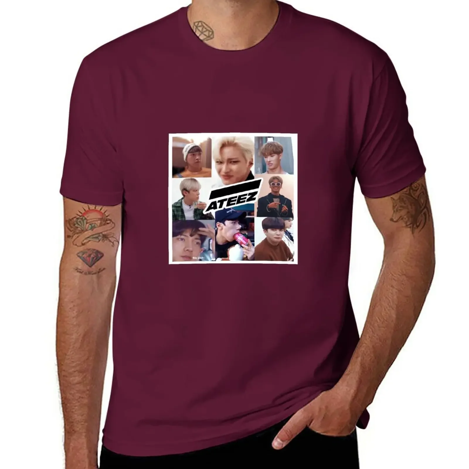 harajuku men's t-shirts New ATEEZ Members as Memes T-Shirt anime clothes oversized t shirt men clothing mens graphic t shirts image 4