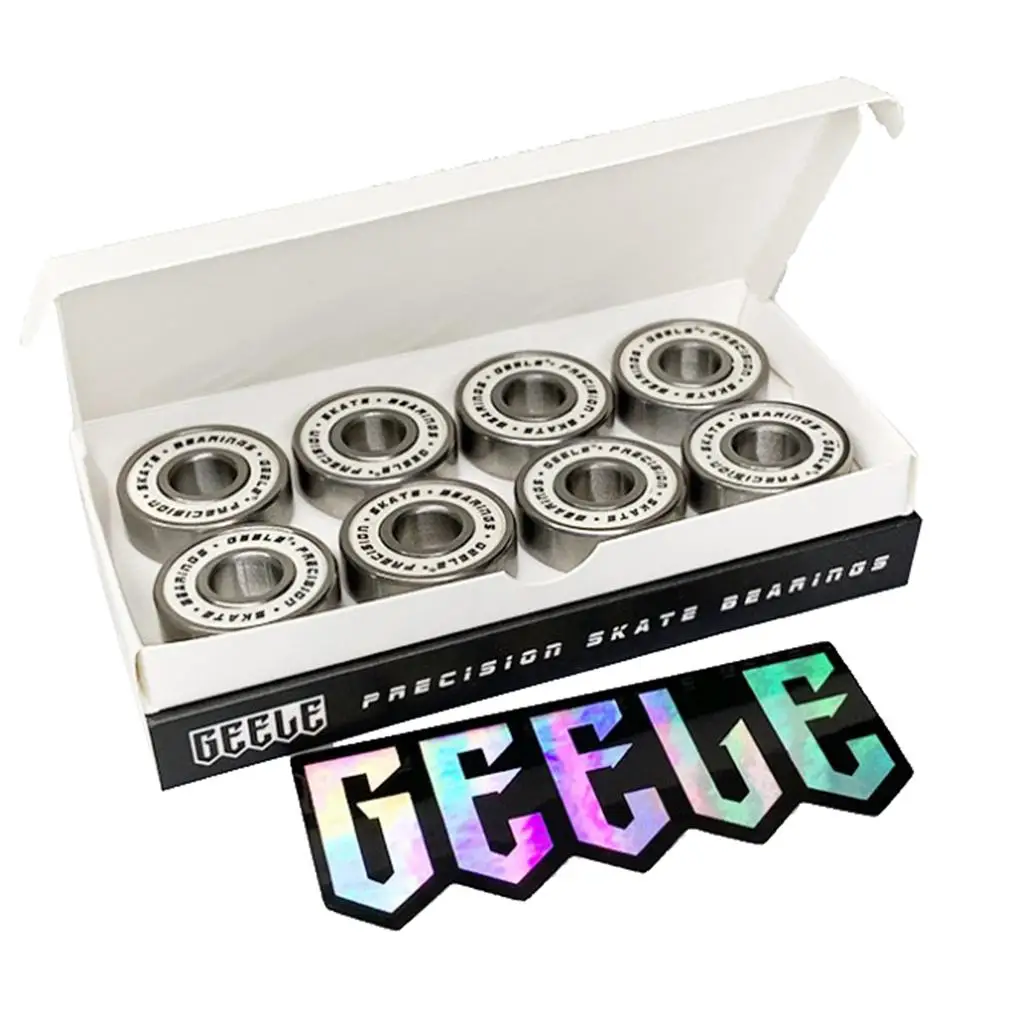 8Pcs Fast Skateboard Bearings Metal Spare Bearing, Ball Bearings Fit for Longboard Scooters And Inline Skates.