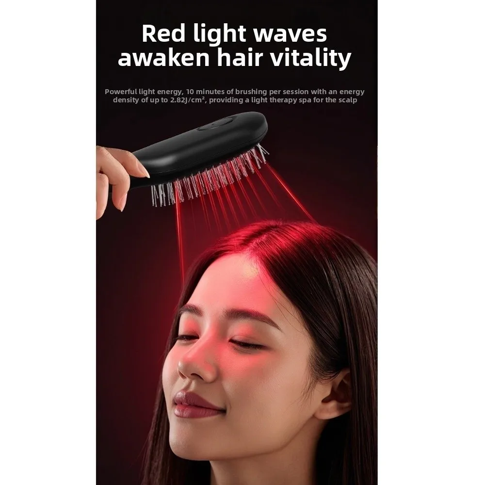 Multi-Function Red Light Spray Massage Comb Hair Care Anti-Frizz Large Tank Electric Spray Hair Brush Scalp Massager Portable
