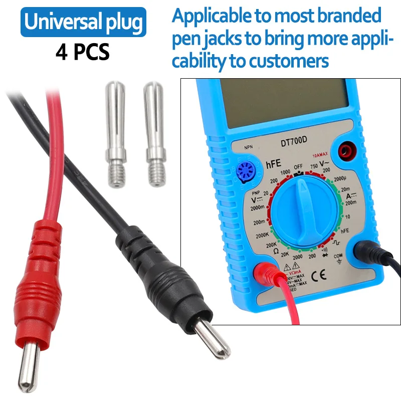 16 pçs em 1 conjunto universal multímetro digital sonda 90cm ponta da agulha sonda teste leva pino fio caneta cabo linha de teste sortimento kit