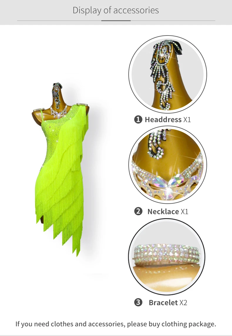 2026 Lateinamerikanische Tanzkleider, Damen Sexy Röcke, Partykleidung, Elegantes Formelles Kostüm, Mädchen Samba, Bühnen- und Sportanzug – Detail 3