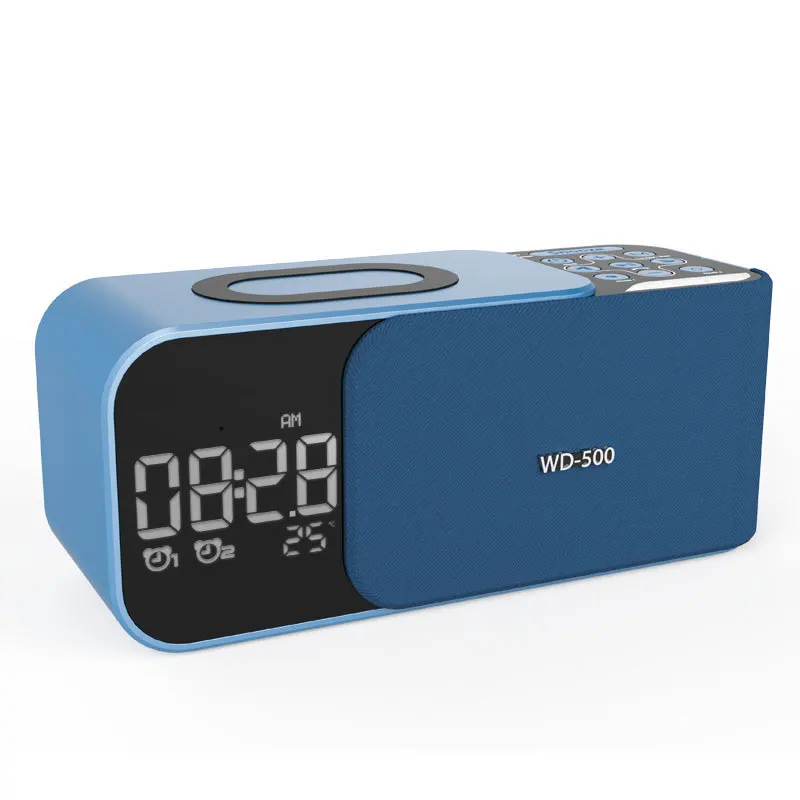 Night Light Wireless Charger Alarm Clock Bluetooth Speaker LED Smart Digital Clock USB Fast Charger Desktop Clock Fm Radio Gifts